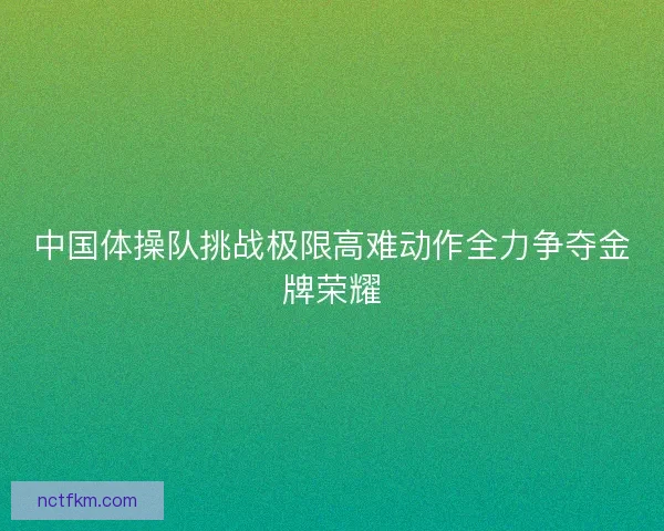 中国体操队挑战极限高难动作全力争夺金牌荣耀